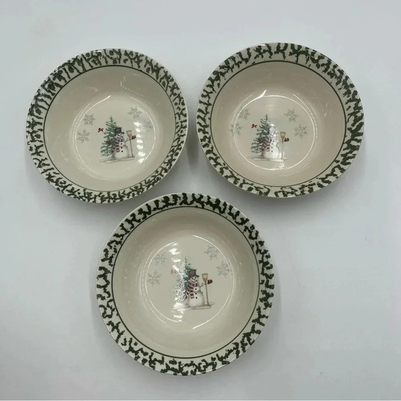 We Can Build‎ A Snowman (3) Cereal/Soup Bowls Stoneware Christmas Holiday… - Picture 2 of 4